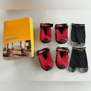 Ruffwear Bark’n Boots Grip Trex Red All Terrain Boots Shoes for Dogs Size Large